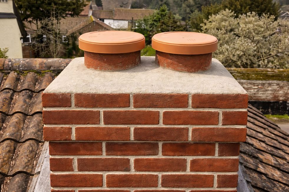 capped off chimney - fully repointed and repaired