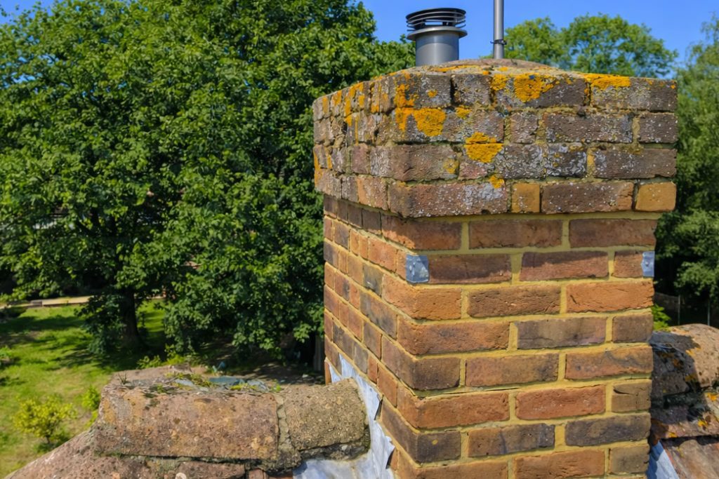 old chimney before removal
