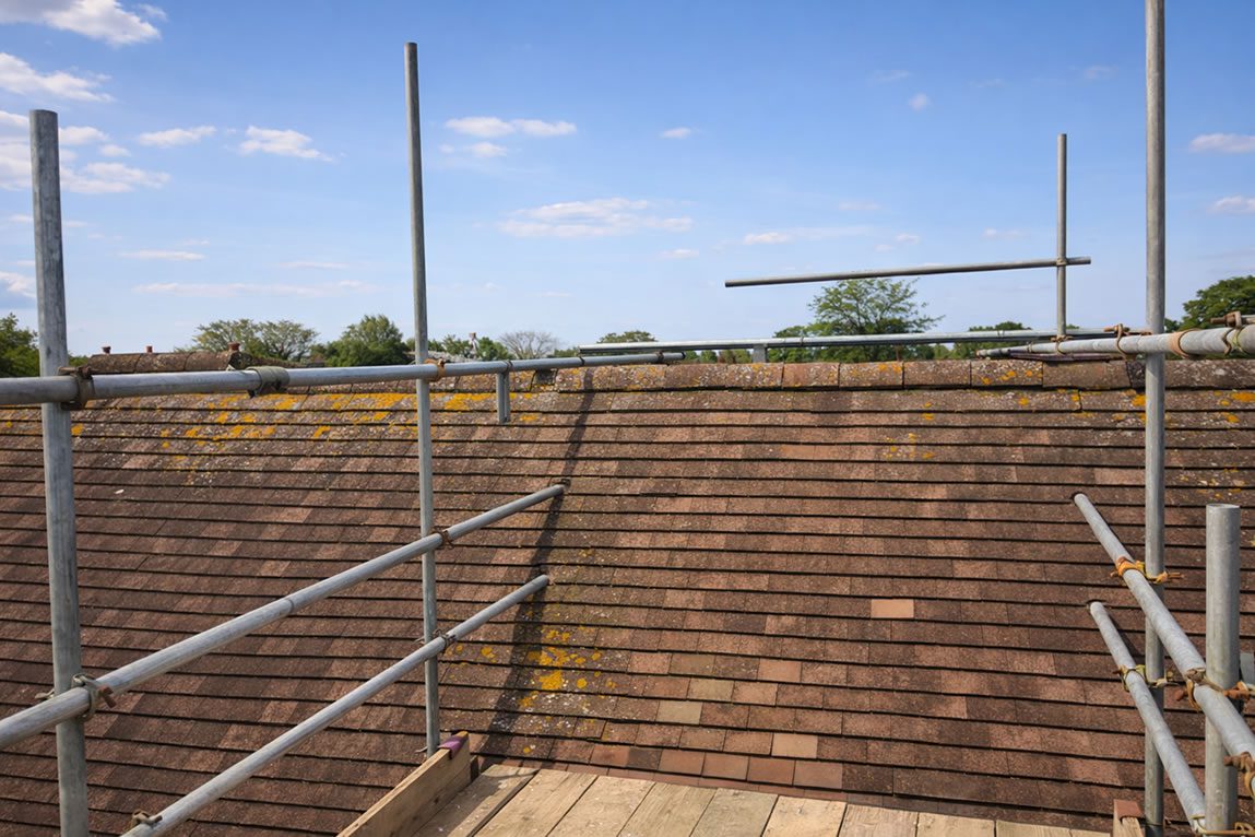 roof made watertight after chimney removal